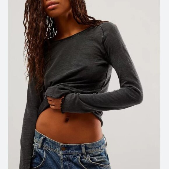 Free People "Be My Baby" Long Sleeve Top – Size Small – NWOT - Picture 10 of 11